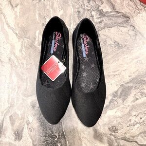 Skechers Black Ballet Flats Memory Foam NIB 9.5